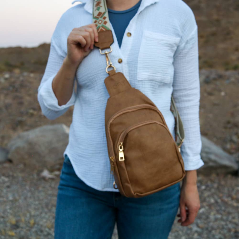 crossbody travel bag sand Sling Cross Body Bag