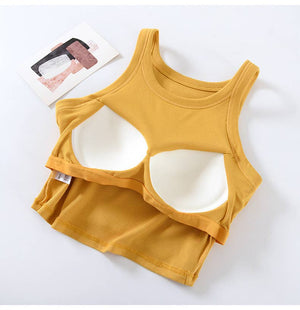 Tank Top with built in Bra Black