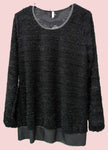 Black Top with sparkles   by  mia soli