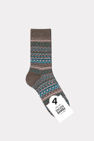 Thick Knit Nordic Crew Socks