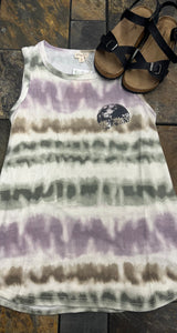 Tie-dyed moon tank