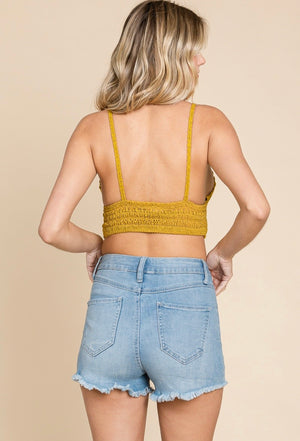 Mustard crochet bralette