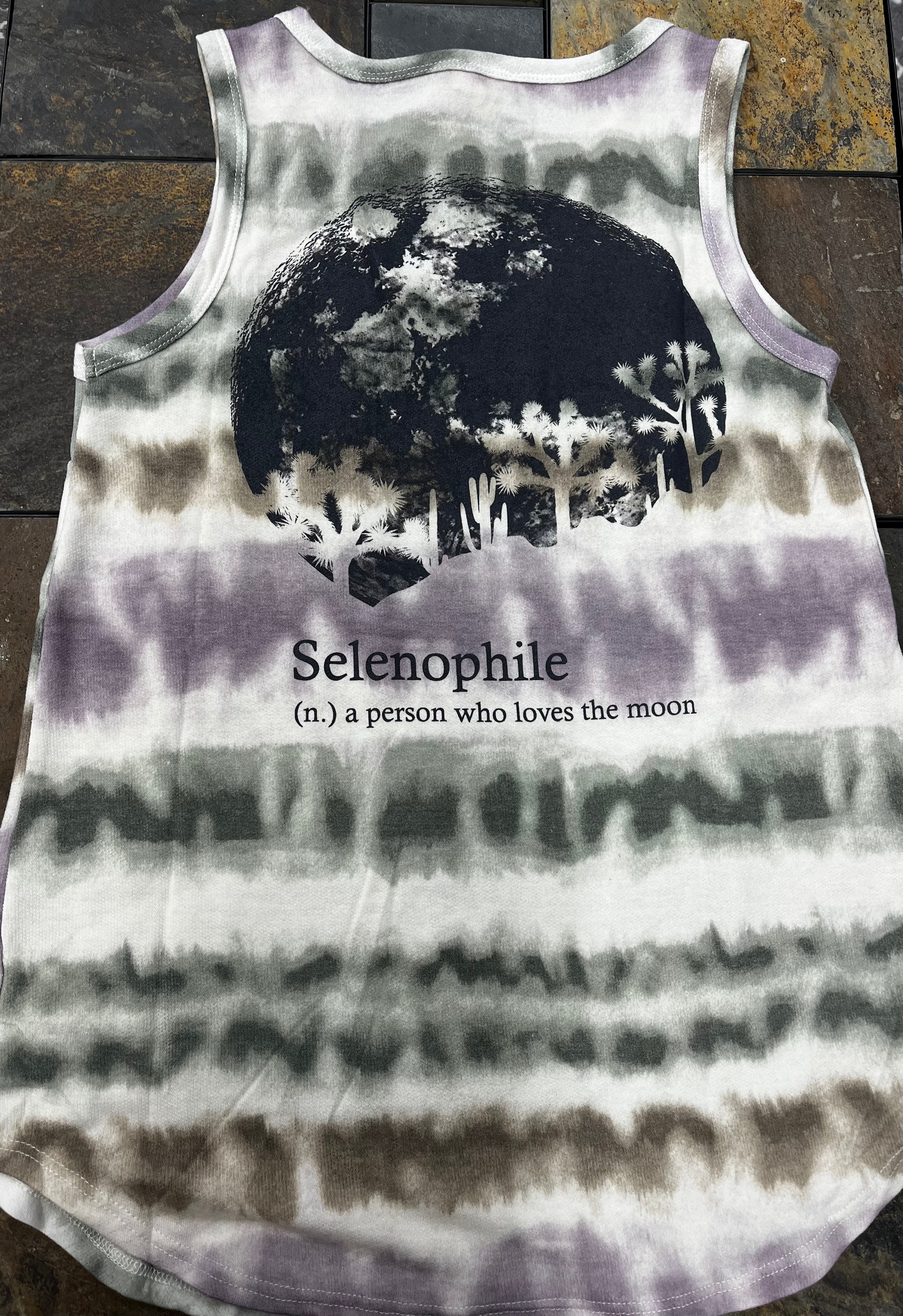 Tie-dyed moon tank