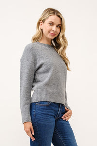 Cozy Grey Round-Neck Sweater