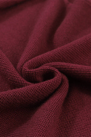 Striped Sleeve Knit Sweater: