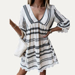 LINES AND LACE DRESS