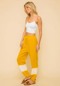 Mustard,  tie-dye joggers