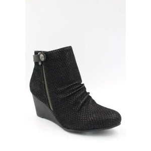 Black high heel booties