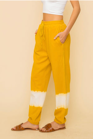 Mustard,  tie-dye joggers