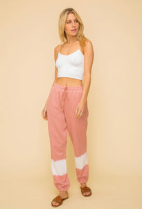 Pink, tie-dye joggers