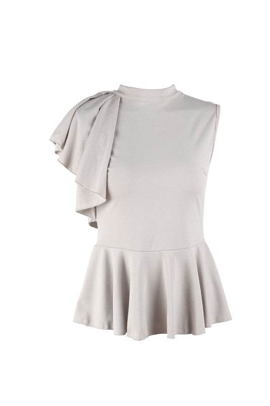 Grey Ruffled Sleeve Dress Top – JOURNEY ON Boutique