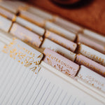 Gold Foil Bible Tabs - Dusty Pink