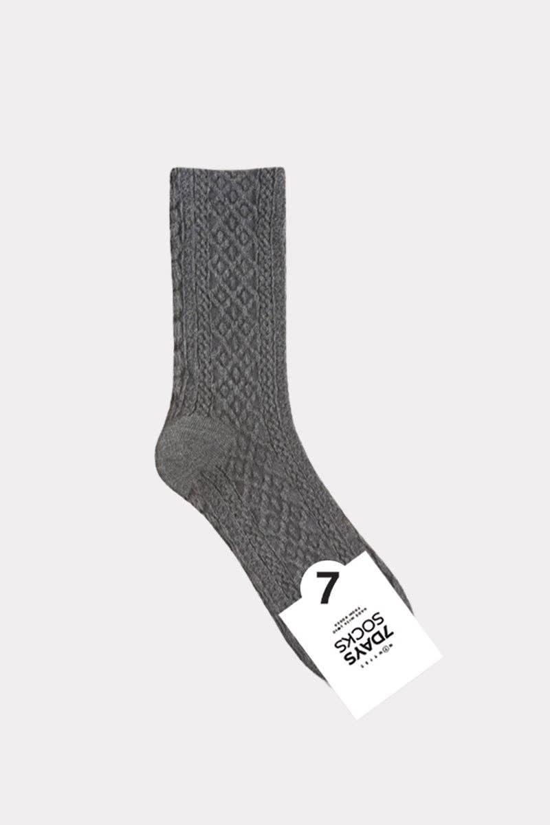 Women's Crew Waffle Twist Socks: