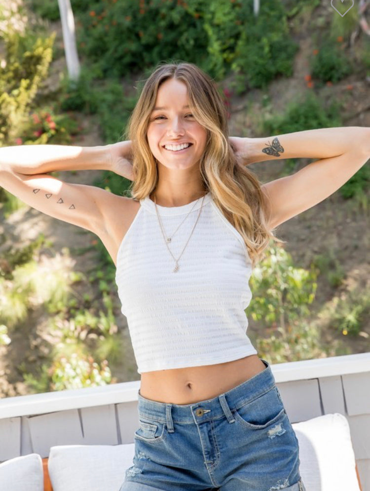 Ivory Cropped Tank