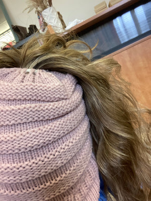 Pink ponytail bill hat