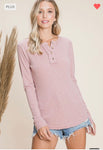 Mauve Simply Cute Solid  Long Sleeve