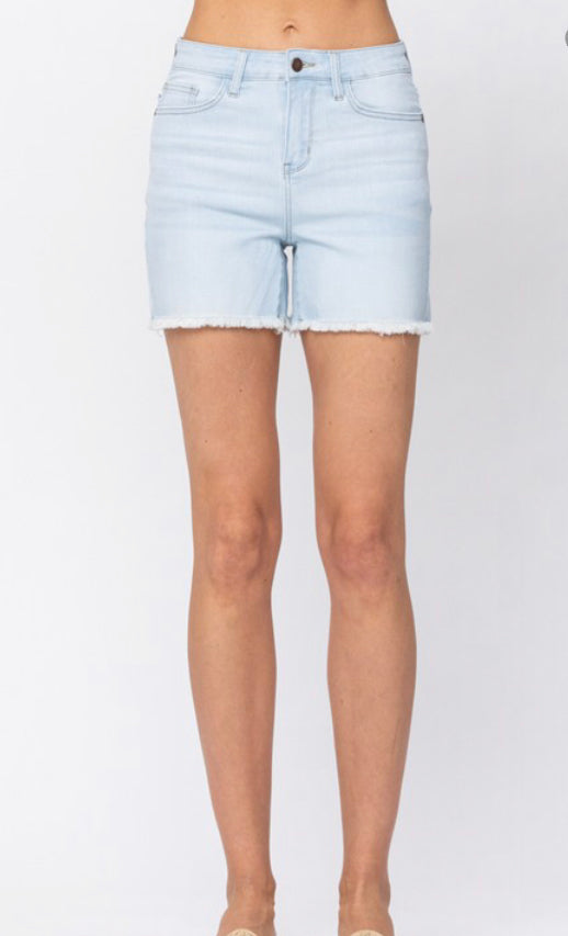 Light Blue Judy Blue Denim Shorts